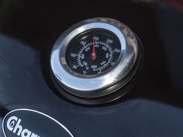 Make sure your smoker or barbecue is up to temperature and use the gauge to keep it there.