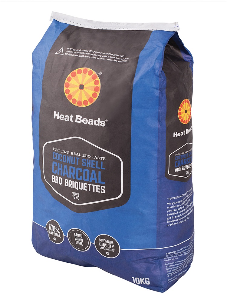 Heat Beads® 10kg Coconut Shell Charcoal BBQ Briquettes