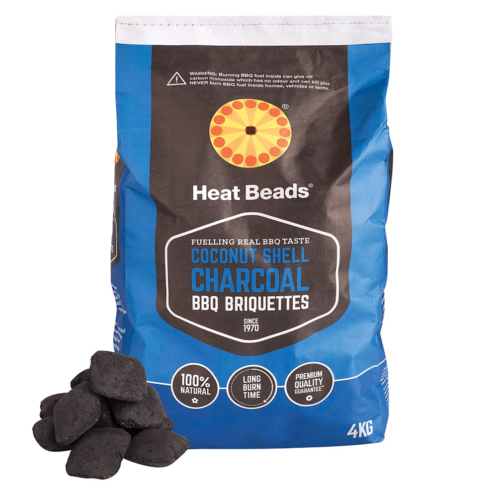 Heat Beads 4kg Coconut Shell Charcoal BBQ Briquettes Charmate NZ