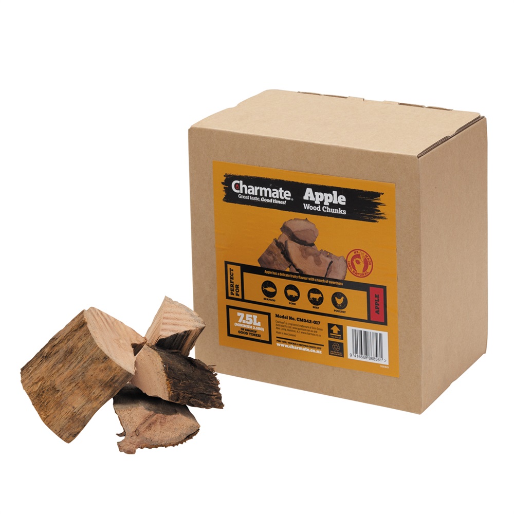 Apple 7.5L Wood Chunks For Smoking Food Charmate Smokers & BBQs NZ