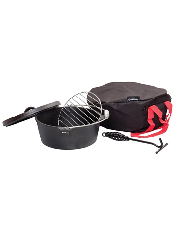 4.5 Quart Round Cast Iron Camp Oven Kit