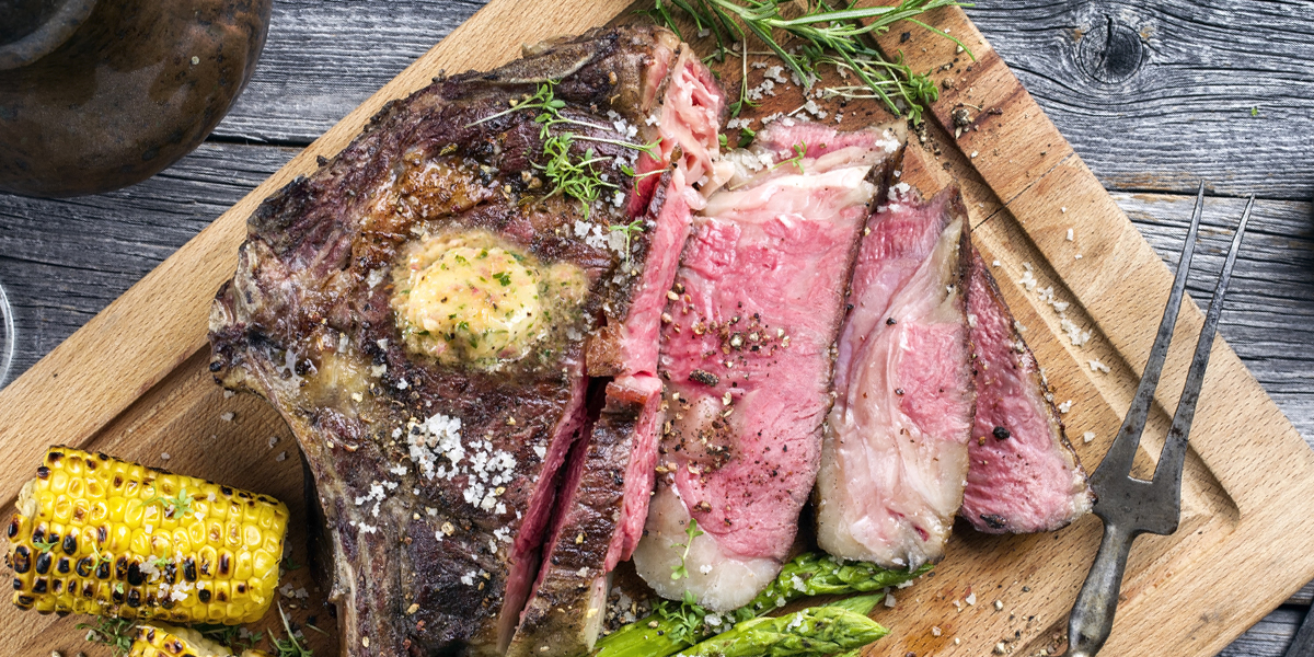 Tomahawk Steak with Garlic & Herb Butter