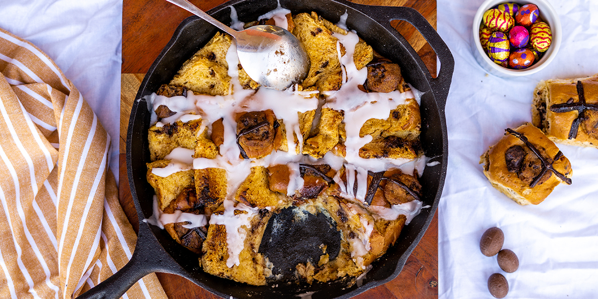 Cookie Time Hot Cross Bun Pudding